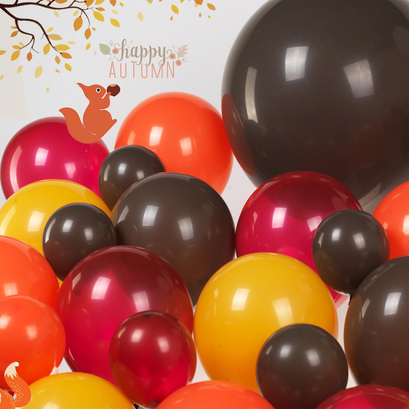 Fall thanksgiving day Garland Arch Kit 140 Pcs Retro burnt orange brown red yellow Balloon for Fall in love Bridal Shower autumn pumpkin theme Baby Shower Thanksgiving Day decorations