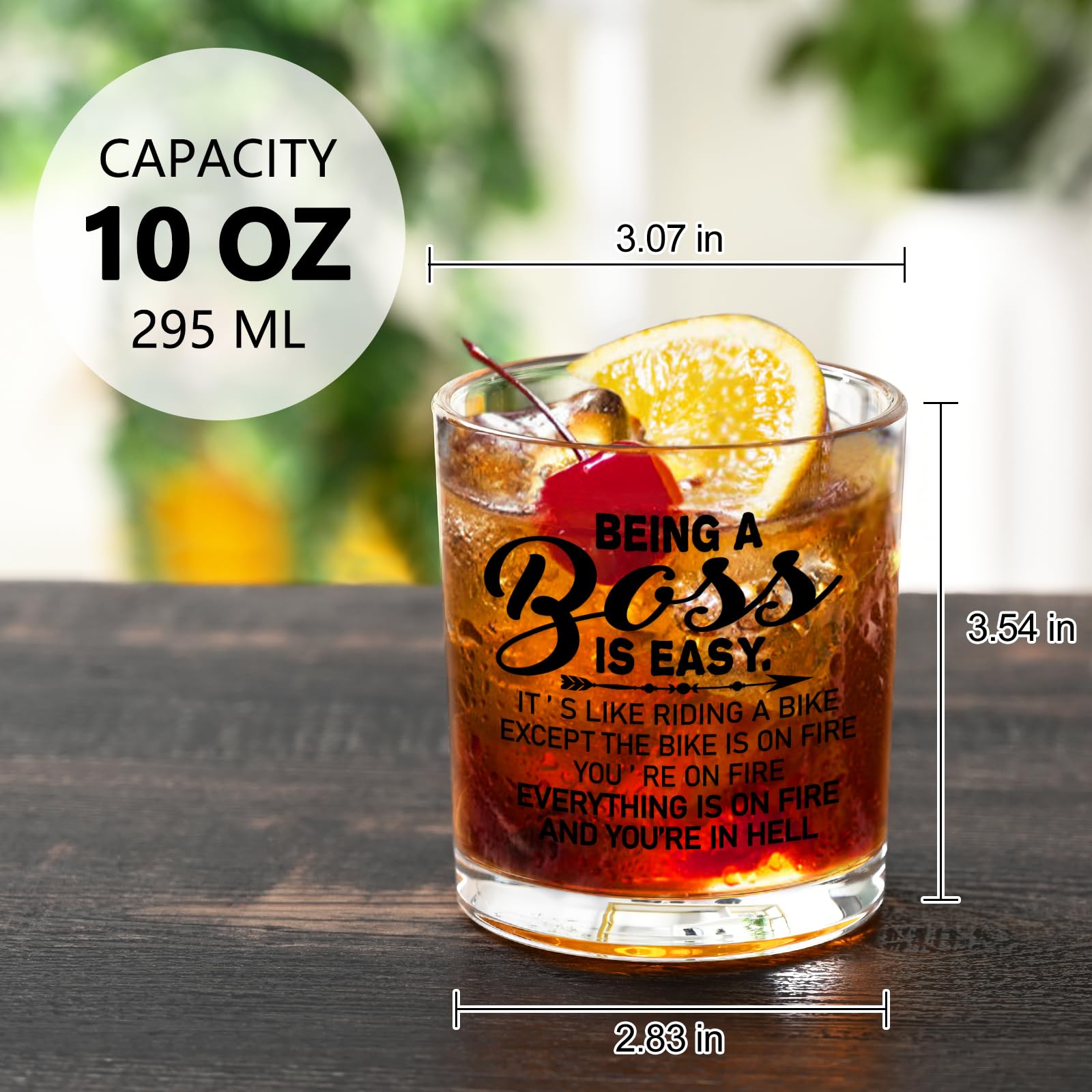 Futtumy Boss Day Gifts, 10 Oz Boss Whiskey Glass, Boss Day Gifts for Him Men Boss Women Leader Dad Friends Coworker, National Boss Day Gifts for Boss Day Christmas Birthday, Boss Appreciation Gifts