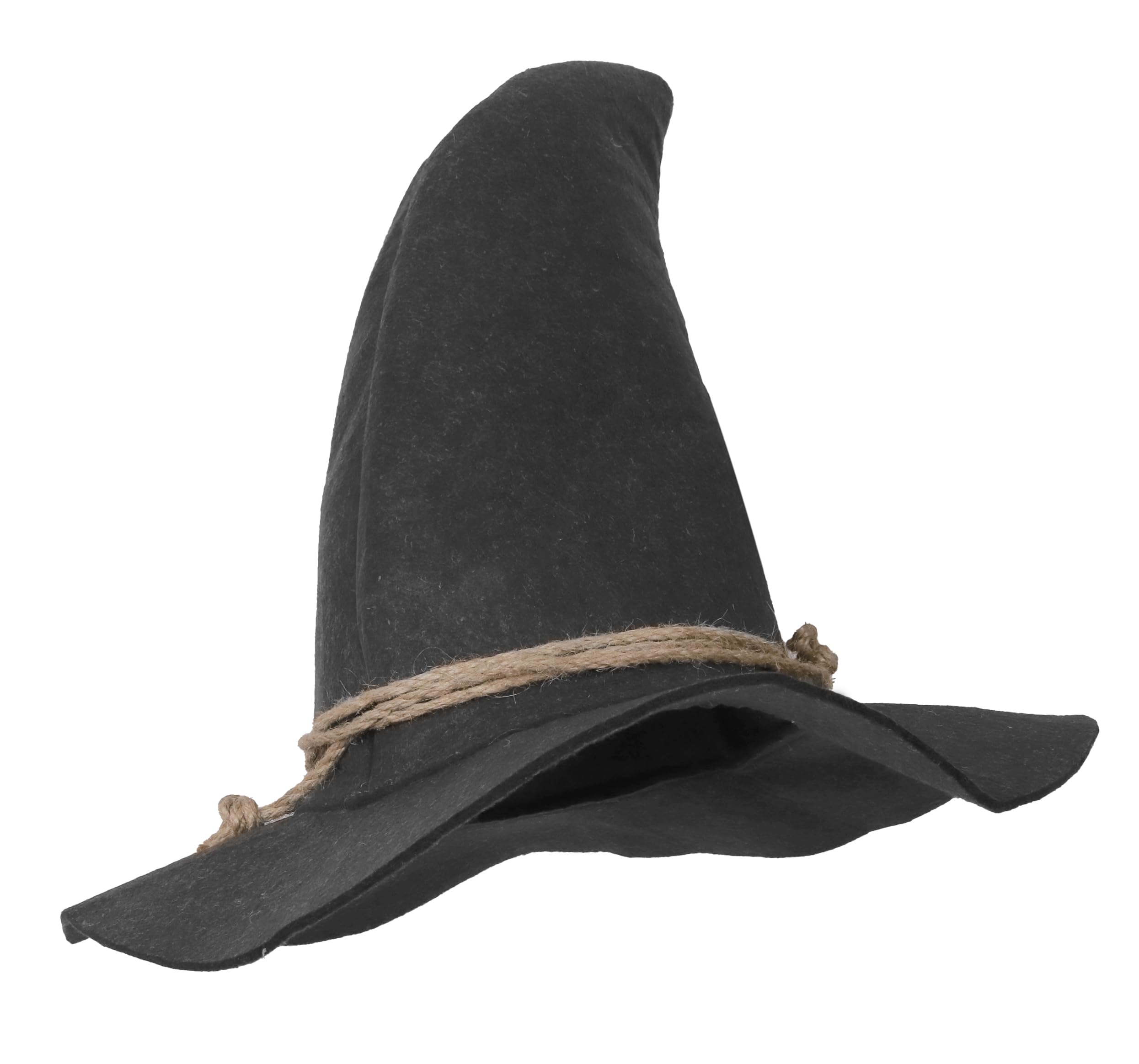 HOMELEX Grey Wizard Felt Hat Witch Sorcerer Hats Adult Costume Scarecrow Accessory for Halloween