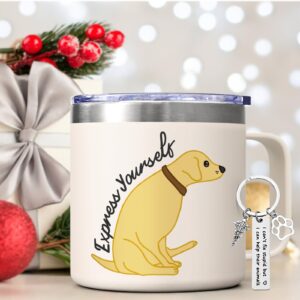 Lifecapido Vet Tech Gifts, Veterinarian Gifts, Vet Tech Week Gifts, Express Yourself Dog 14oz Insulated Coffee Mug, Birthday Gifts, Christmas Gifts for Women Vet Veterinarian Assiant Pet Lover