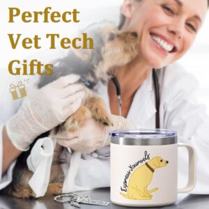 Lifecapido Vet Tech Gifts, Veterinarian Gifts, Vet Tech Week Gifts, Express Yourself Dog 14oz Insulated Coffee Mug, Birthday Gifts, Christmas Gifts for Women Vet Veterinarian Assiant Pet Lover