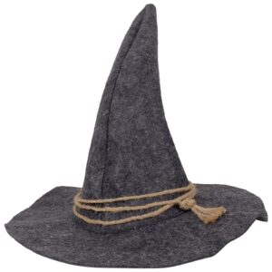 homelex grey wizard felt hat witch sorcerer hats adult costume scarecrow accessory for halloween