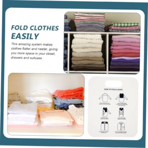 GREENADSCAPE 2pcs Shirt Folding Board Lining Cardboard for Shirt Clothes Folding Storage Laundry Folders Garment Laundry Table Folding Board Cabinet Hanger Laundry Folding Board Plieur Pp White