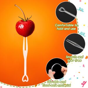 MAQIHAN 300Pcs Disposable Mini Fruit Forks - Plastic Appetizer Forks Mini Cocktail Forks Individually Wrapped Tiny Dessert Forks Cocktail Food Picks Palillos Para Fruta for Party Appetizer Charcuterie