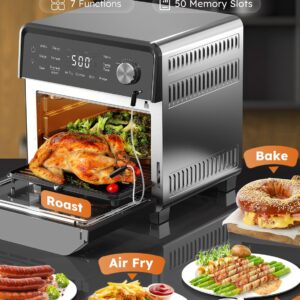 Nuwave X Chef Todd English Air Fryer Oven Combo, Plug-In Grill w/Sheath Heaters, Authentic Char Flavor, 2024 New Convection System, 2X More Even, 100 Presets, Smarter Probe, 50-550°F, Stainless Steel