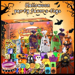 212 PCS Halloween Party Favors for Kids, Bulk Halloween Toys for Kids Halloween Treats Bag Stuffers Party Supplies Decor, Non-Candy Halloween Treats Prize Toy, Fun Halloween Gifts Goodie Bags Fillers