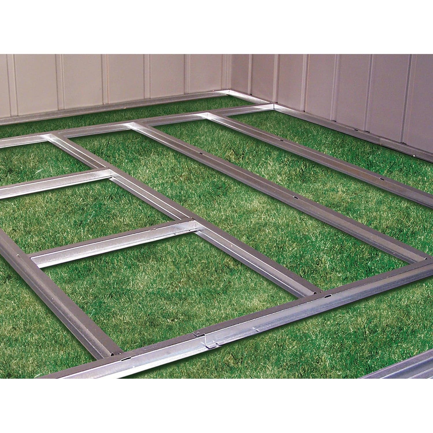 Arrow Floor Frame Kit for Classic Sheds 5x4 6x4 6x5 Ft. and Select 5.9 X 3.7 0.1 Ft Grey Steel