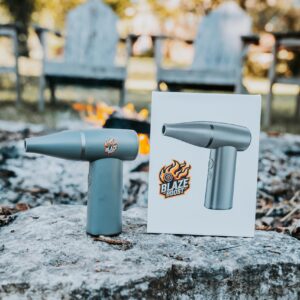 BlazeBoost Jet Air Blower - Jump Start Your Fireplace, Fire Pit,Charcoal Grill Or Campfire by Delivering A Ridiculous Amount of Oxygen to Your Fire 100,000 RPM Power with Rechargeable Battery