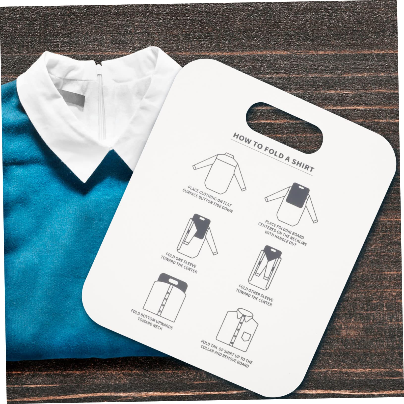 GREENADSCAPE 2pcs Shirt Folding Board Lining Cardboard for Shirt Clothes Folding Storage Laundry Folders Garment Laundry Table Folding Board Cabinet Hanger Laundry Folding Board Plieur Pp White