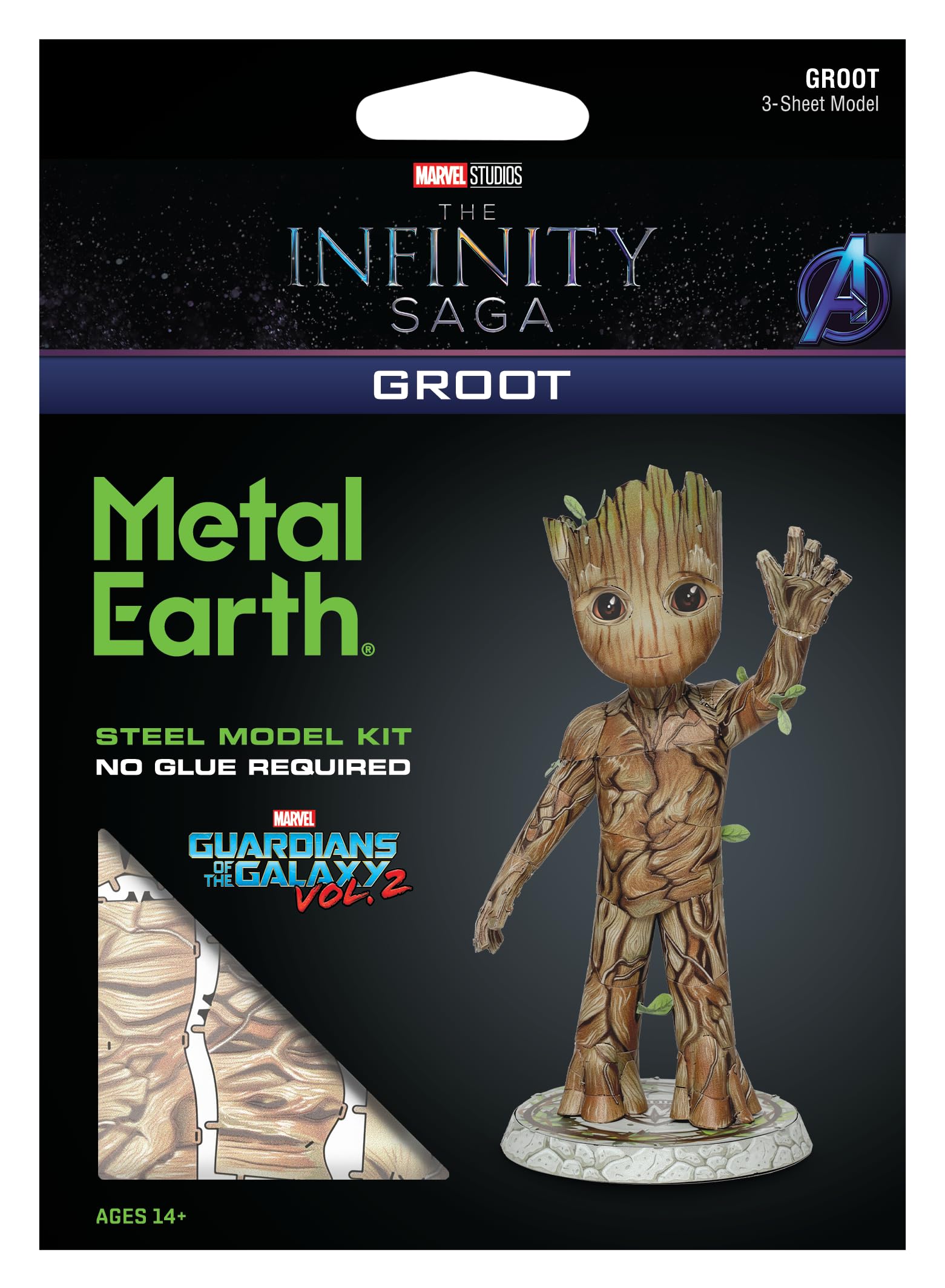 Metal Earth Guardians of The Galaxy Groot Color 3D Metal Model Kit Fascinations