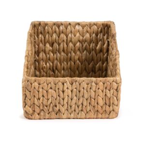 Southwestern Hand-Woven Slanted Nesting Baskets with Handles Natural (Set of 2) Brown Rustic Rattan Stacking