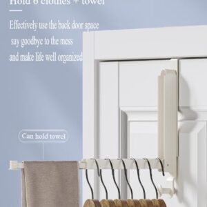 BEWITU Over The Door Clothes Drying Rack, Folding Hanging Coat Rack for Indoor Laundry Room Compact Small Space Foldable Portable Clothing Hanger Hook Collapsible