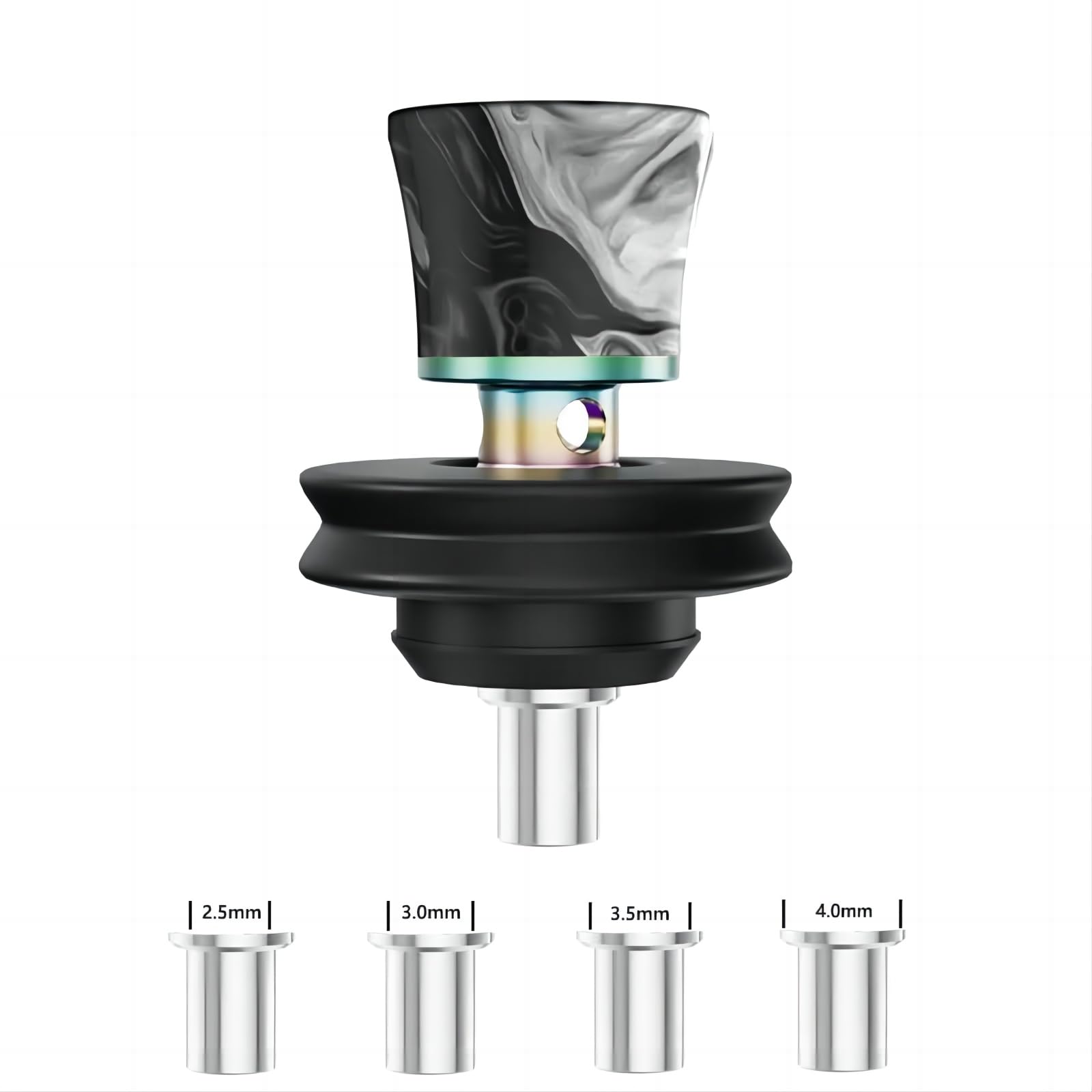 VOOZR PK Pro Joystick Cap Adapt to PK OG 3DXL, Resin, colorful metal cap with four alloy tubes with inner diameters of 2.5mm, 3.0mm, 3.5mm, and 4.0mm