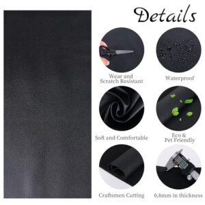 Vinyl Fabric Faux Synthetic Leather Material Sheets 54'' X 12'' Faux Leather Upholstery for Upholstery Crafts Sewings Sofa Handbag Hair Bows Decorations