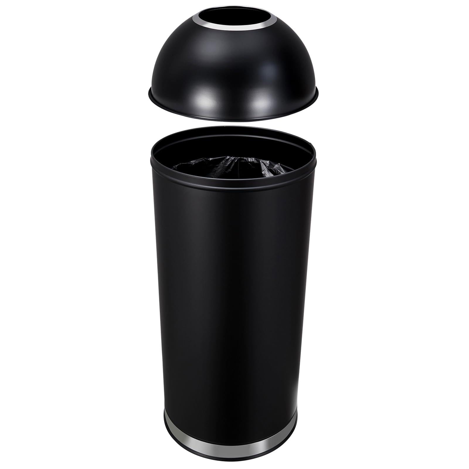 CuisinAid Streamlined 17 Gal / 65L Open Top Trash Can - Heavy Duty Stainless Steel, Lidless Design, Floor Friendly, Large Capacity for Home, Office, Restaurant