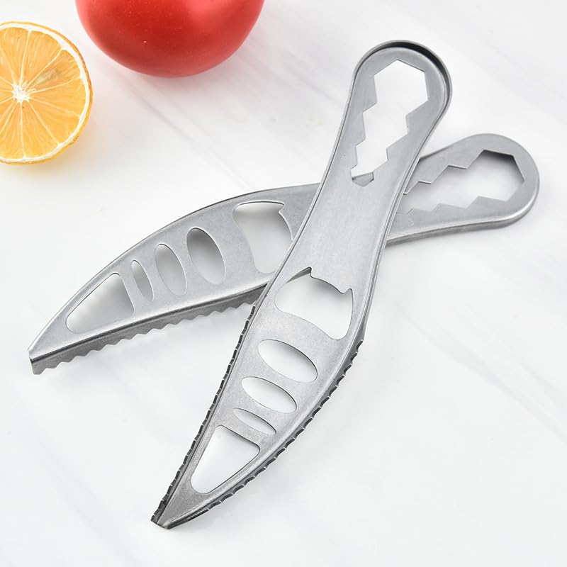 Stainless steel Fish Scaler Remover, Cooking Tools Seafood Tools Cleaner Kitchen Remover Portable Fish Scale Remover Fish Cleaning Peeler Scraper Bottle Opener SeafoodTools Scaling Cleaning