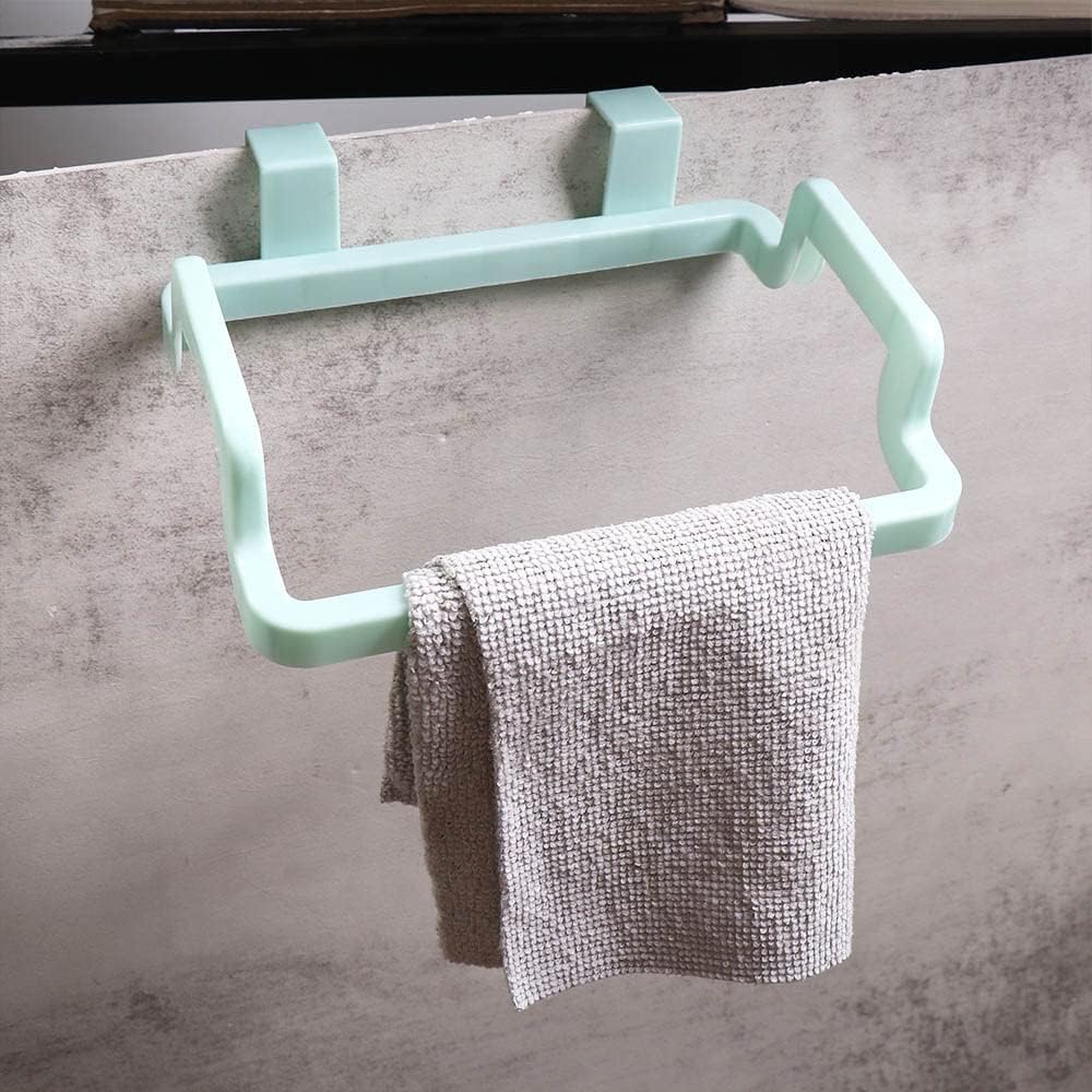 Sluswallow Beige Over The Cabinet Garbage Bag Rack, Hanging Garbage Bags Holder Trash Bag Holder Rack for Kitchen Cabinets Doors and Cupboards, Kitchen Waste Bins, Trash, Recycling and Compost