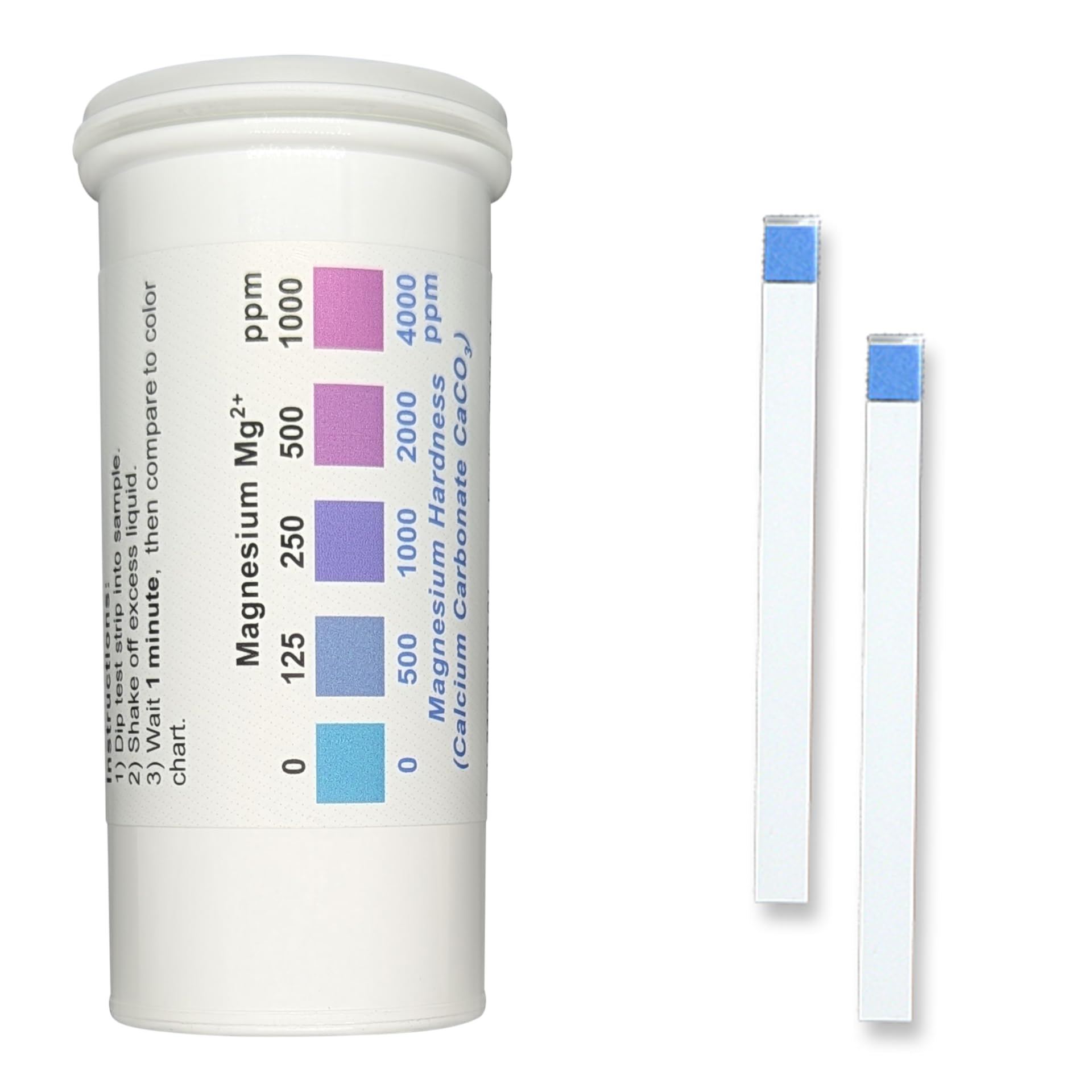 Magnesium Test Stips, 0-1000 ppm [Vial of 25 Strips]