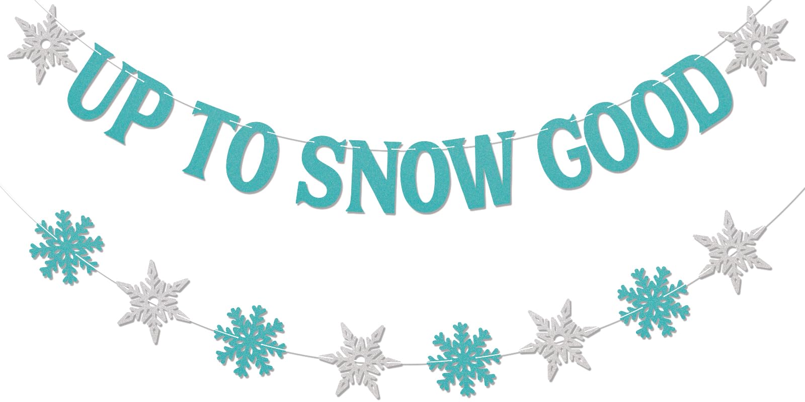 Up To Snow Good Banner - Winter Snowflake Themed Bride to Be Decor, Snow in Love Sign, Snowflake Banner for Bridal Shower Wedding Hen Party Decorations