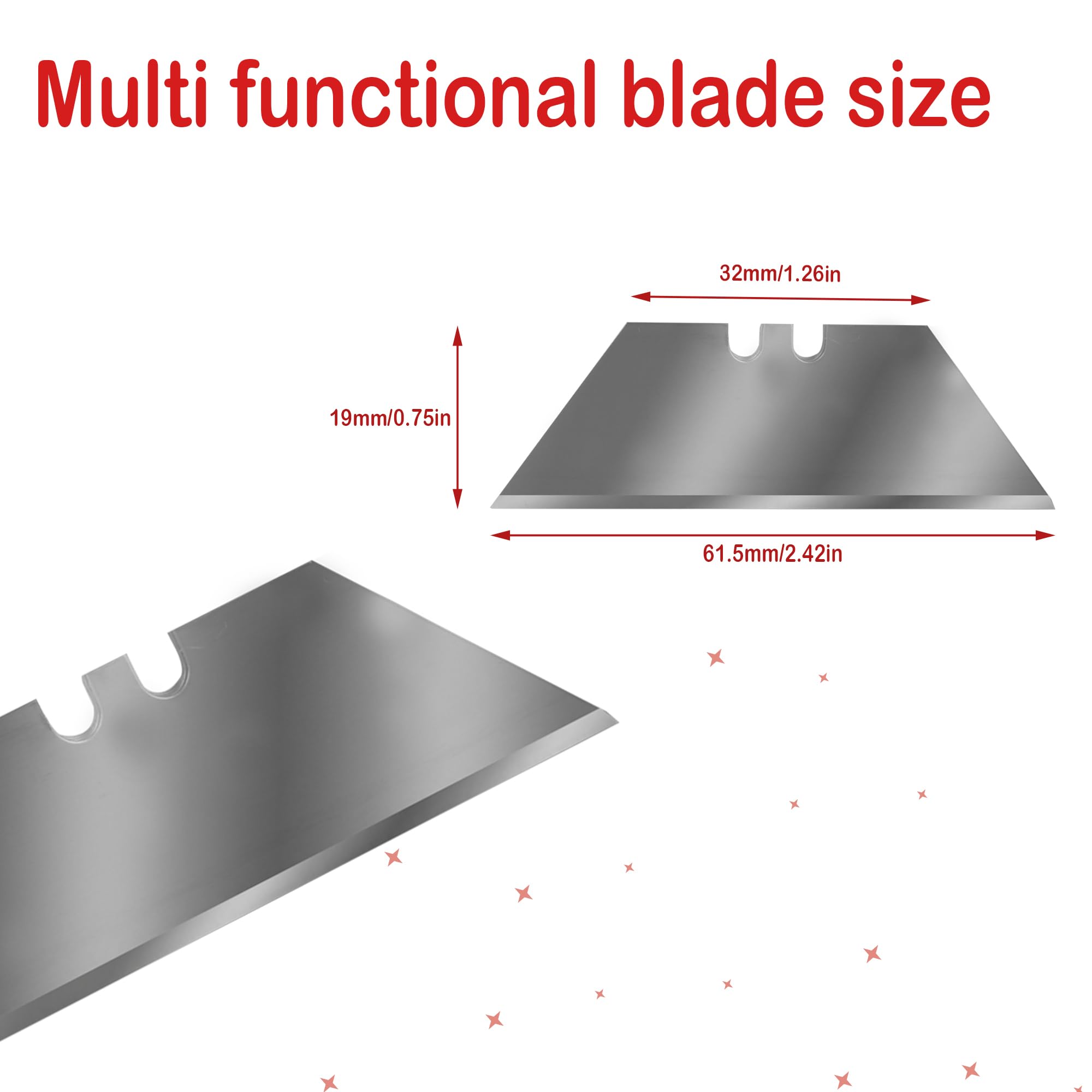 Follde 30 Pc. for Milwaukee Carbide Utility Knife Blades, SK5 Carbon Steel, 50° Cutting Angle, Sharp And Durable Replacement Razor Blades