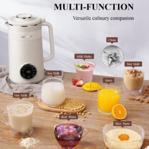 KIDISLE 8 in 1 Nut Milk Maker Blender, 32oz Homemade Almond, Oat, Coconut, Soy, Plant Based Milks and Non Dairy Beverages, Automatic Soybean Milk Machine with Delay Start/Keep Warm/Boil Water, White