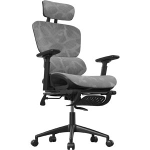 POWERSTONE Ergonomic Mesh Office Chair with Adjustable Lumbar Support, High Back Office Chair with Adjustable 3D Armrests, Big and Tall Mesh Chair with 2D Headrest, BIFMA Certified Gas Bar, Footrest