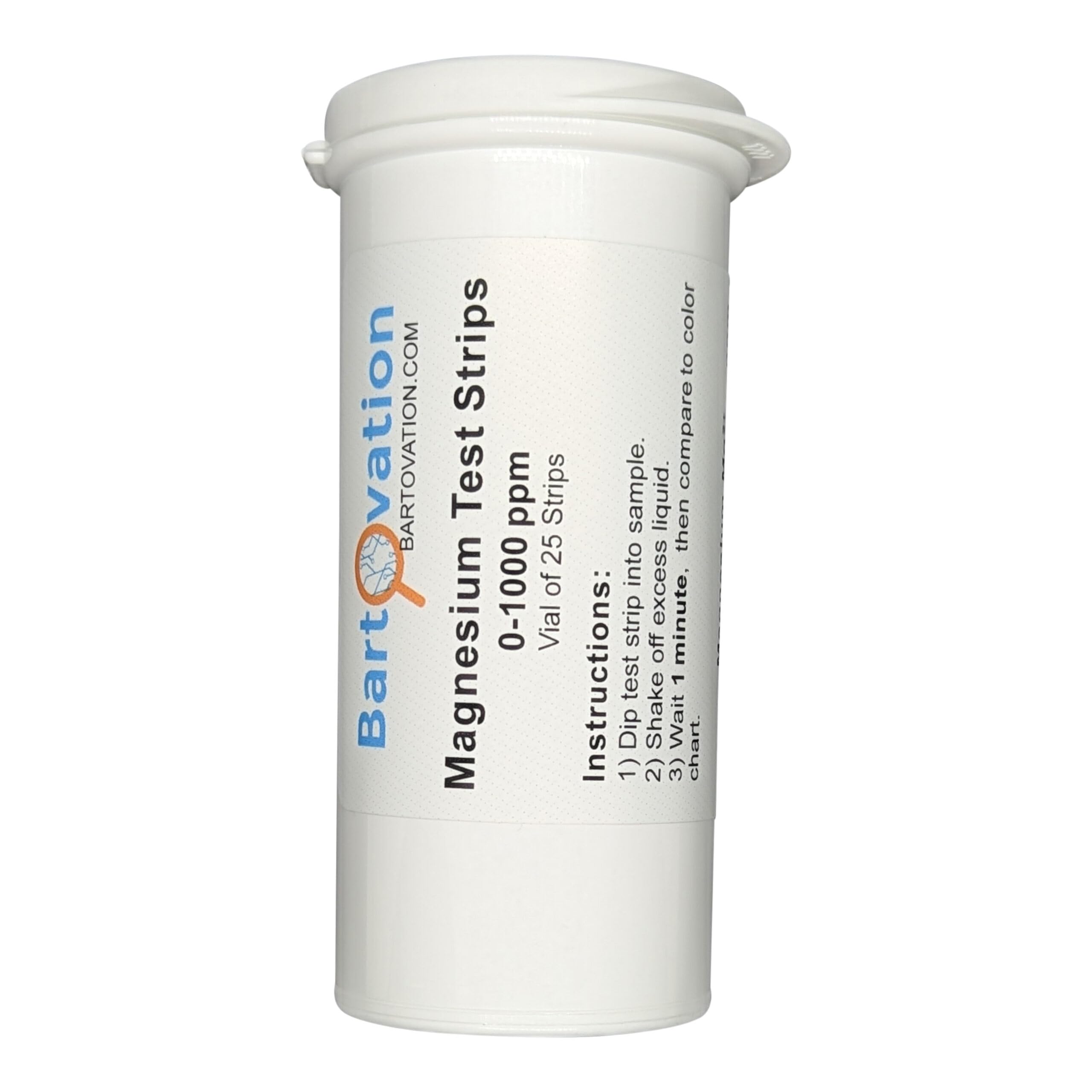 Magnesium Test Stips, 0-1000 ppm [Vial of 25 Strips]