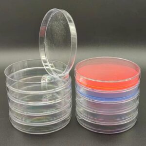 pack of 10 plastic petri dish with lid, 90mm diameter x 15mm depth plastic petri dish, supplies for school experiment projects, laboratory, clear petri dish for theme party events