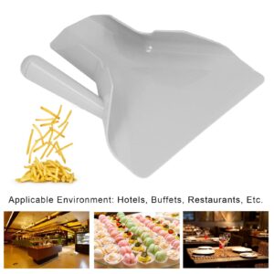 French Fries Shovel, Scratch Resistant PC Scoop, Funnel Design for Easy Food Distribution, Non Slip Right Handle for Popcorn, Chips, Ice Cubes, and Candy, Kitchen Utensils