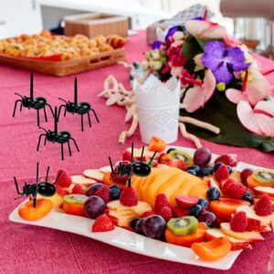 60 Pcs Ant Toothpicks Fruit Dessert Forks, Reusable Fruit Picks Animal Appetizer Forks for Snack Cake Dessert for Kitchen Halloween Birthday Party