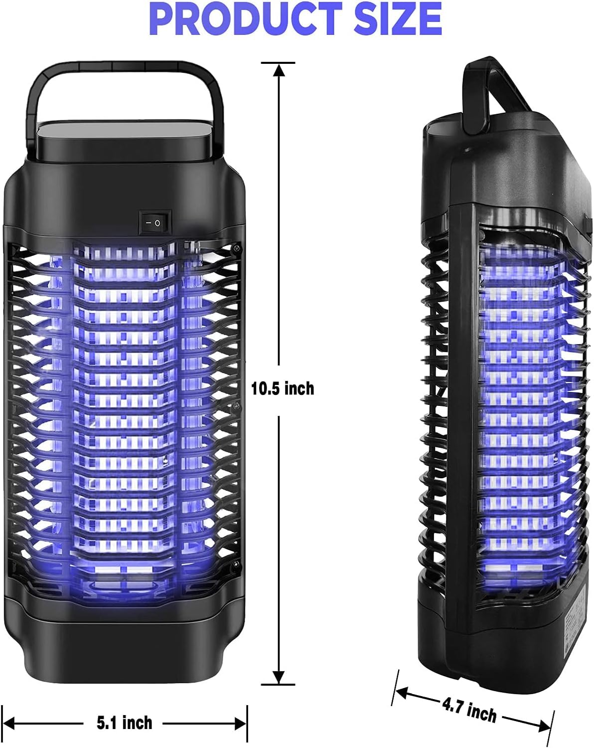 Bug Zapper - Powerful Electric Mosquito Zapper Fly Killer for Indoor-4200V Metal Mesh, Insect Fly Trap Indoor Mosquito Killer for Home, Garden, Patio, Backyard(18W)