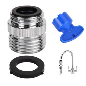 faucet adapter kit with aerator, faucet to garden hose adapter brass garden hose connector for kitchen and bathroom sink faucets