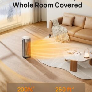 Dreo Space Heaters for Indoor Use, 16 Inch Fast Heating Portable Heaters with Remote, 12H Timer, 70° Oscillation, Overheat Protection, Safety Heat, Large PTC Ceramic Electric for Bedroom Home Office