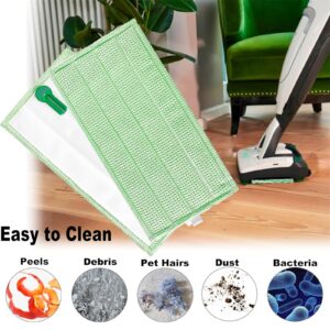 hokojix 6Pcs Professional Microfiber Mop Floor Cleaning System Flat Mop Reusable Washable Mop Pad Dust Mopping for VORWERK SP600