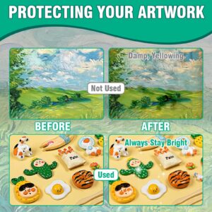 Addurden Air Dry Clay Varnish with 2 Brushes, Acrylic Varnish, Air Dry Clay Glaze, Glaze for air Dry Clay, Ceramics, Oil Painting, Wood, Waterproof, Preventing Crazing & Yellowing (Varnish-60ml)