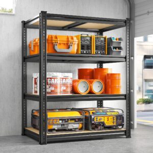 reibii 35.5”w garage shelving adjustable storage shelves,heavy duty shelving metal shelving unit storage rack utility for warehouse basement kitchen pantry closet,60.1" hx35.5 wx18 d