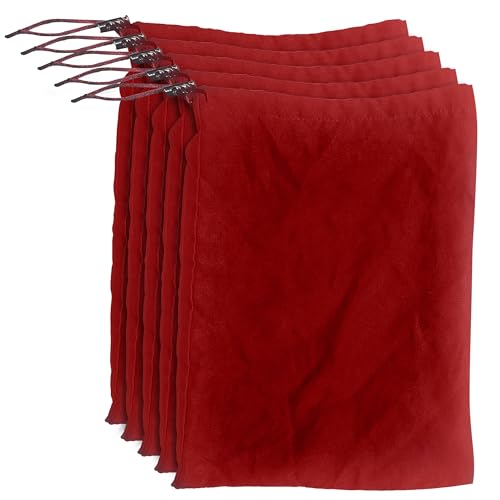 Adult Game Toy Storage Bags - 5 PCs Red 15.7x11.8 Inch Microfiber Drawstring Pouches - Travel Friendly Adjustable Toy Organizer Foldable Ditty Underwear Bag Sunglasses Case