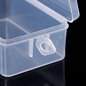 Happyaer Storage Box Rectangular Plastic Transparent Storage Box Jewelry Beads Container Organizer