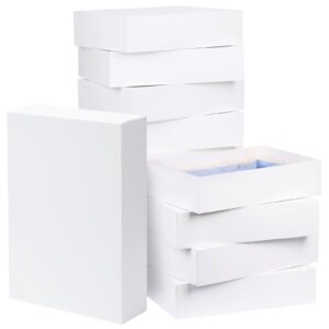 moretoes 16pcs xlarge gift boxes with lids for presents, white robe boxes, large shirt boxes bulk for wrapping gifts, christmas, holidays, birthdays, graduations, weddings (xlarge 17'' x 11'' x 4'')