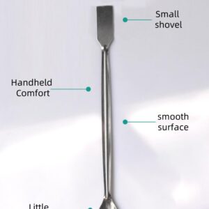 luvilly 10PCS Stainless Steel Lab Spoon Spatula - 2 in 1 Mixing and Sampling Tool