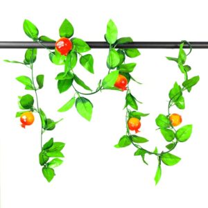 Sukkot Decorations Etrog Sukkah Decoration Rope, Pomegranate Fruits Garland, Indoor/Outdoor Decor for Jewish Sukkot Holiday