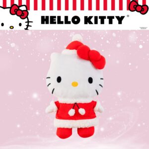 Franco Hello Kitty Santa Holiday & Christmas Bedding Super Soft Plush Cuddle Pillow Buddy, (Officially Licensed Product)