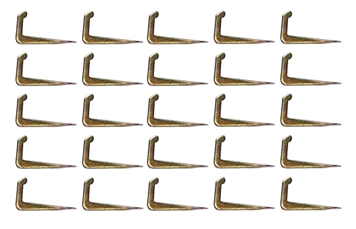 Shade Doctor of Maine Small Brass Plated Tenter Hooks - 25 Pack