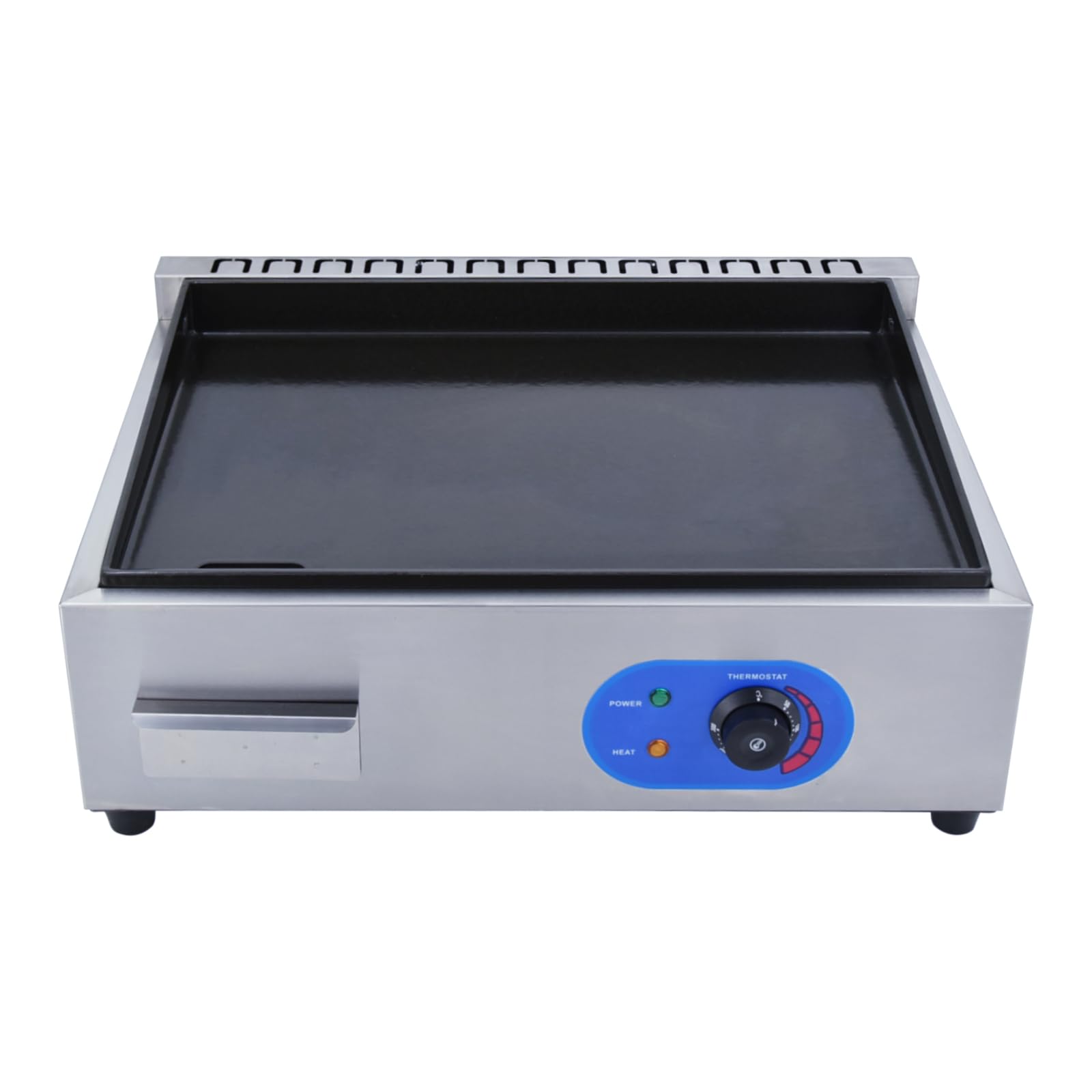 DULNICE Electric Griddle for Commercial Use - 3000W Enamel Cast Iron Cooking Plate with Temperature Control - Ideal for Restaurants and Commercial Kitchens