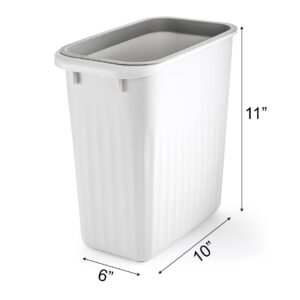 Elsjoy 4 Pack 2 Gallon Plastic Trash Can, Slim Waste Basket Bathroom Small Garbage Can, Rectangular Trash Bin for Office, Kitchen, Bedroom