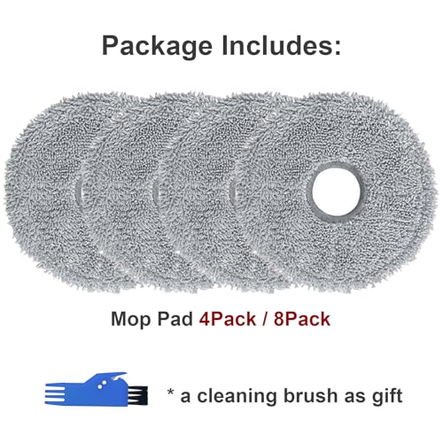 Mop Pads Replacement Compatible with Dreame L10 Ultra / L10S Pro / L10S Ultra / L10S Pro Ultra Heat / L10 Prime / L20 Ultra / L20 Ultra Complete / X40 Ultra / X30 Ultra Robot Vacuum Cleaner (8Pack)