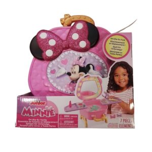 just play disney junior minnie mouse get glam magic table top pretend play vanity with lights and sounds 7 pieces