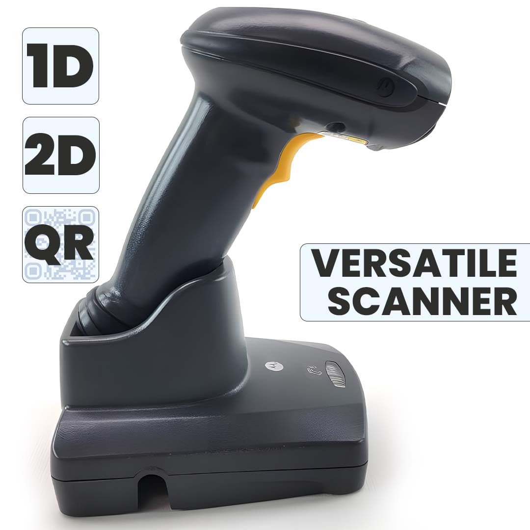 Zebra Wireless Barcode Scanner DS6878 Bundle - Includes Zebra Symbol 1D/2D Barcode & QR Code Scanner w/Bluetooth Connection, Rechargeable Battery, USB Cord, Microfiber Cloth (Renewed)