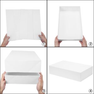 Moretoes 16pcs XLarge Gift Boxes with Lids for Presents, White Robe Boxes, Large Shirt Boxes Bulk for Wrapping Gifts, Christmas, Holidays, Birthdays, Graduations, Weddings (XLarge 17'' x 11'' x 4'')