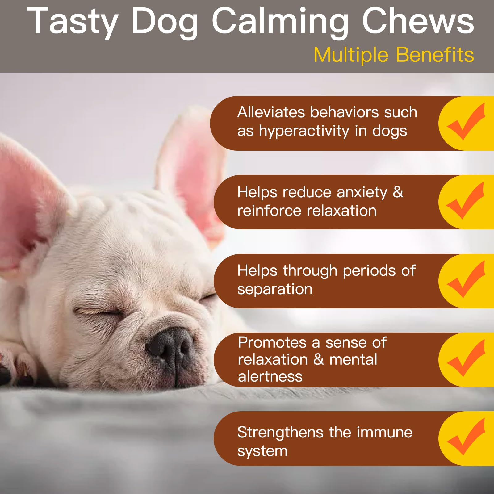 Hemp Calming Chews for Dogs Anxiety Stress Relief Treats Bites for Puppy Dog Sleep Aid with Hemp Oil - Thunder Barking Separation Noise Relieve Health Support Wellness Supplement